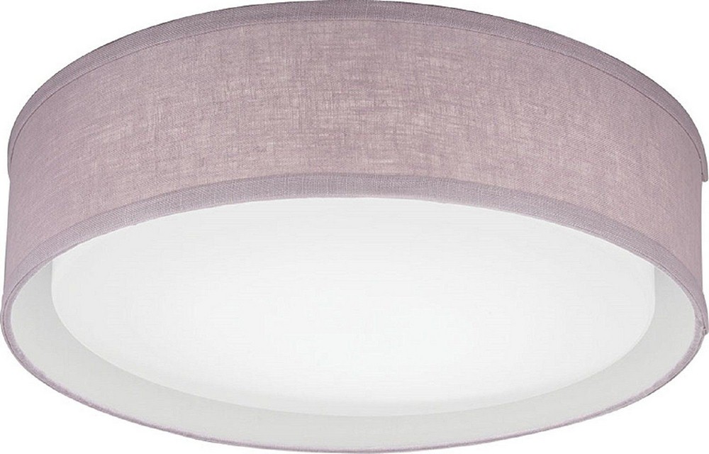Lithonia Lighting-FMABFL 16 20830 F22 M4-Aberdale - 16 Inch 3000K 24W 1 LED Flush Mount   Lilac Linen Finish with Clear Glass